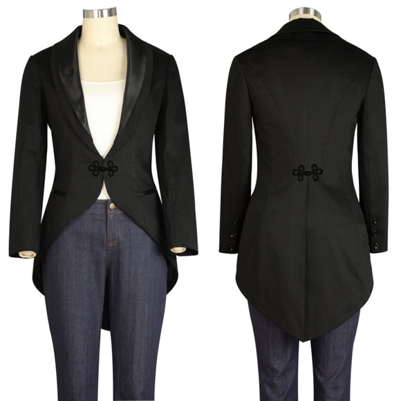 Jackets & Blazers - Plus Size Long Tail Jacket Cosplay Coat Gothic